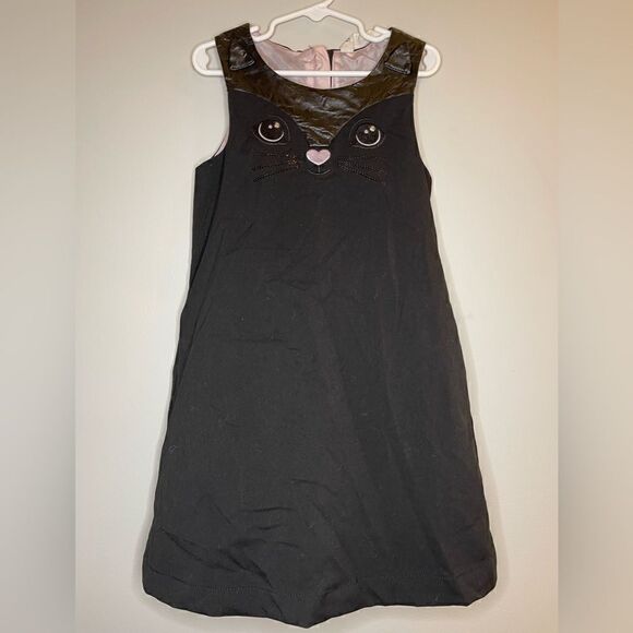 H&M Black Cat Girls Dress Size 6-7y - Picture 1 of 7